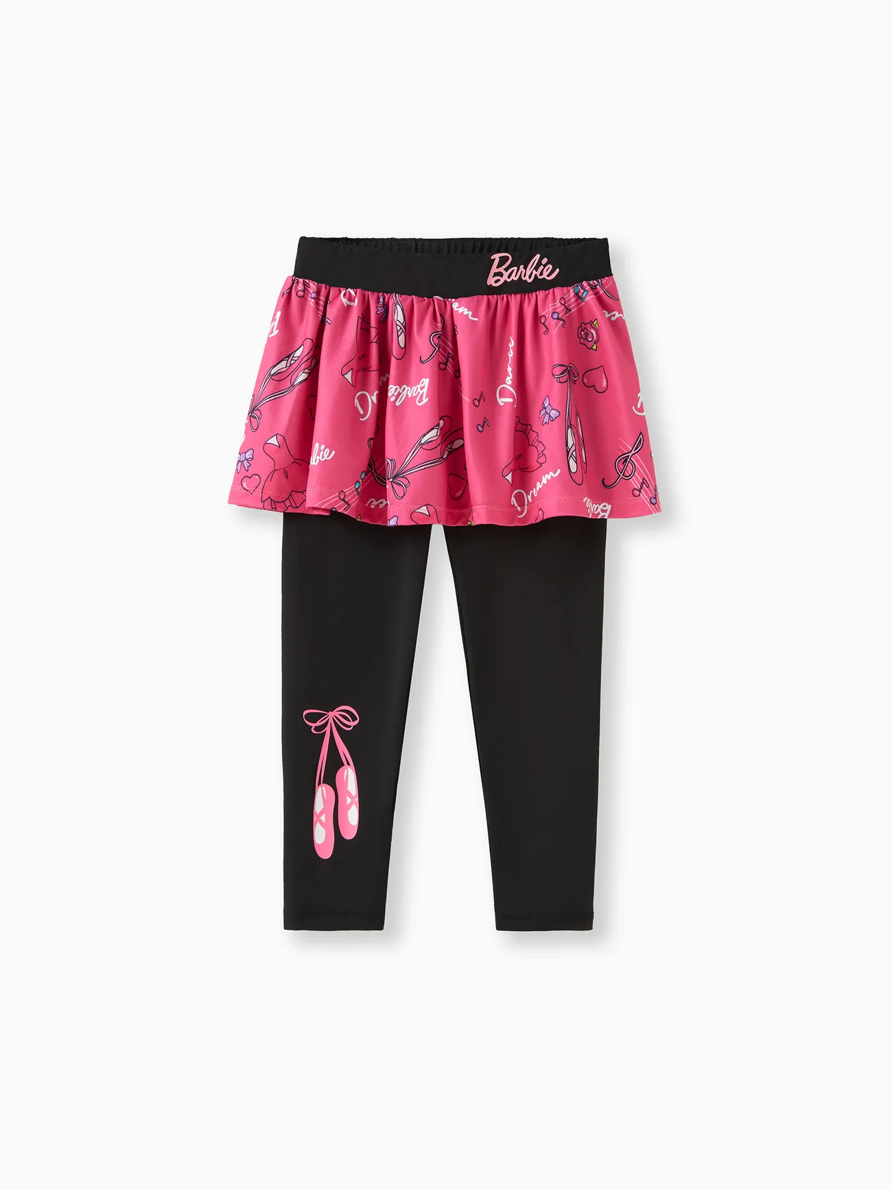 Barbie Toddler Girl Ruffle Overlay 2 en 1 Leggings