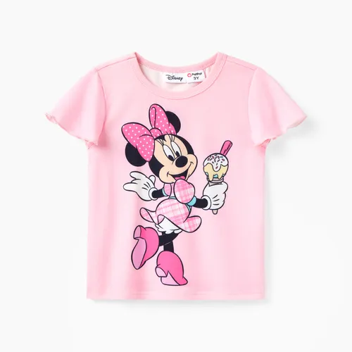 Disney Mickey and Friends Menina Mangas franzidas Bonito T-shirts
