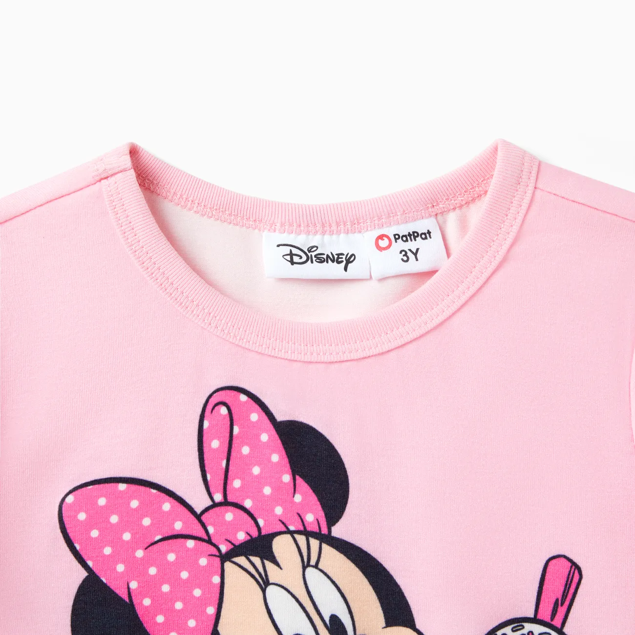 Disney Mickey and Friends Fille Manches à volants Doux T-Shirt Rose big image 1