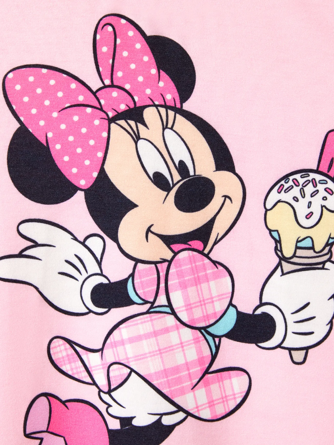 Disney Mickey and Friends Menina Mangas franzidas Bonito T-shirts Rosa big image 1