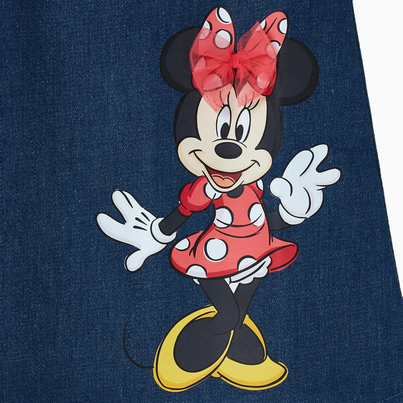 Disney Mickey and Friends Toddler Girl Three-dimensional Mesh Bow Denim Skirt DENIMBLUE big image 1