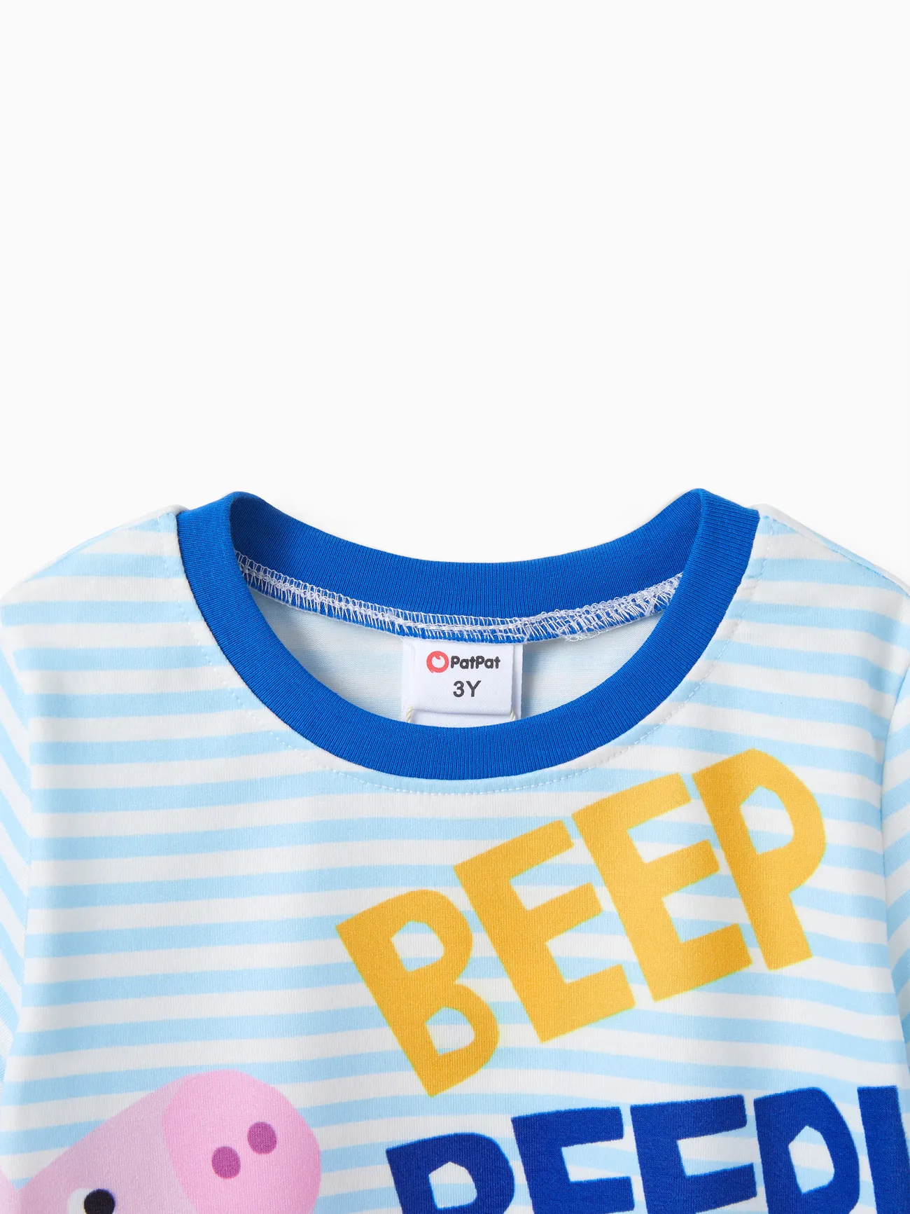 Peppa Pig Toddler Girl/Boy Childlike Stripe Tee Blue big image 1