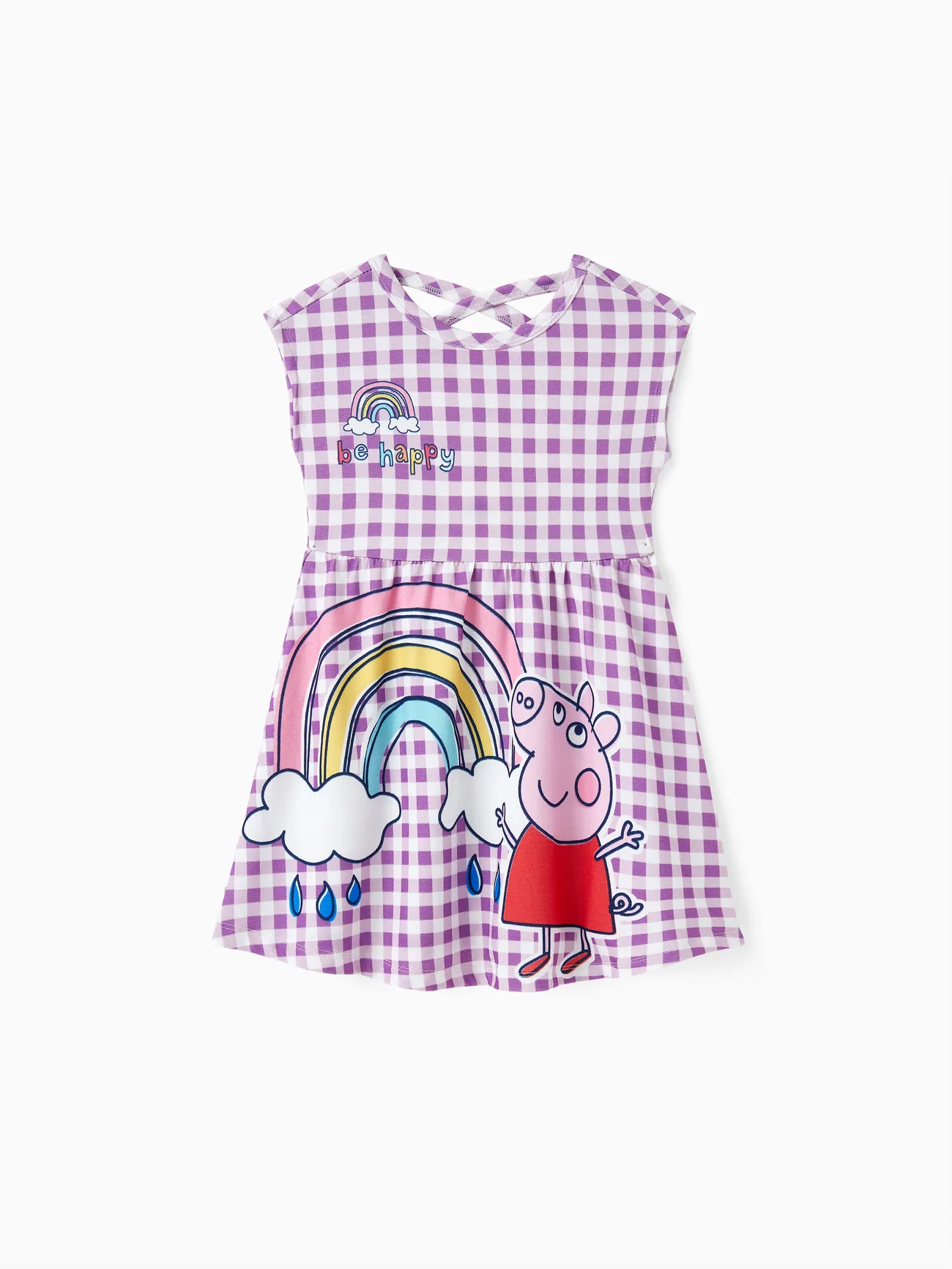Peppa Pig Toddler Girl Character Print Dress Purple big image 1