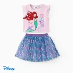 Disney Princess 2 pièces Enfant en bas âge Fille Multi-couches Enfantin ensembles de t-shirts Rose Clair