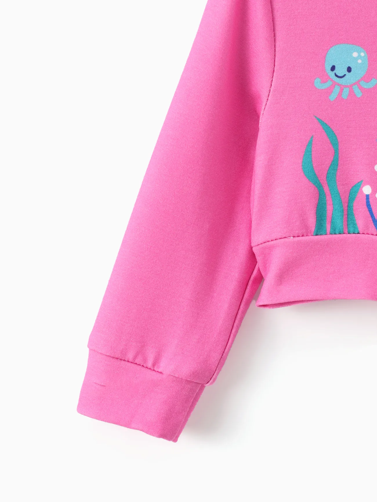 Disney Princess Baby Girls Ariel 2pcs Naia™ Octopus Ocean-theme Character Print Light Jackey with Dress Set Pink big image 1