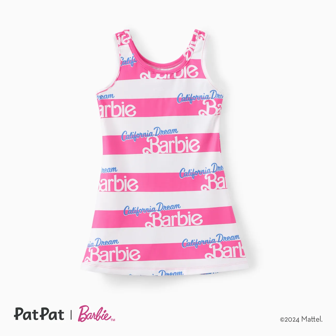 Barbie Toddler/Kid Girl 情人節字母和心形通體印花連衣裙 小白 big image 1