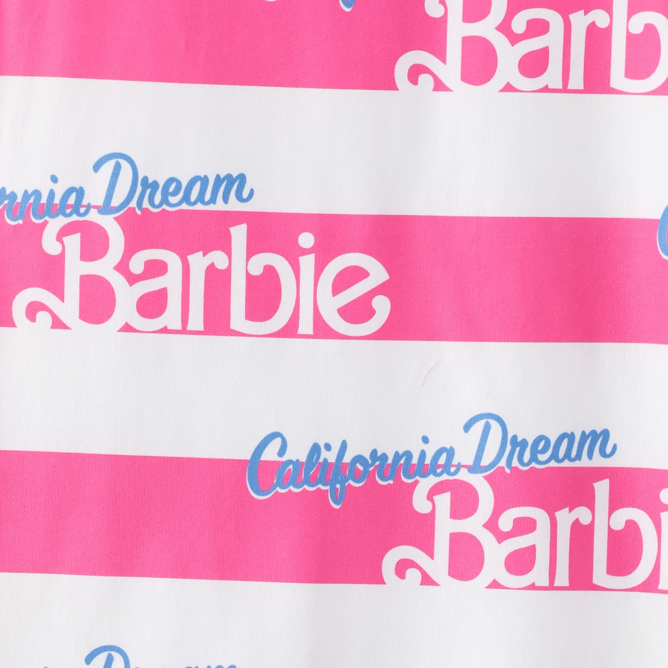 芭比娃娃蹣跚學步/小女孩母親節經典芭比字母和心形通體印花連衣裙 小白 big image 1