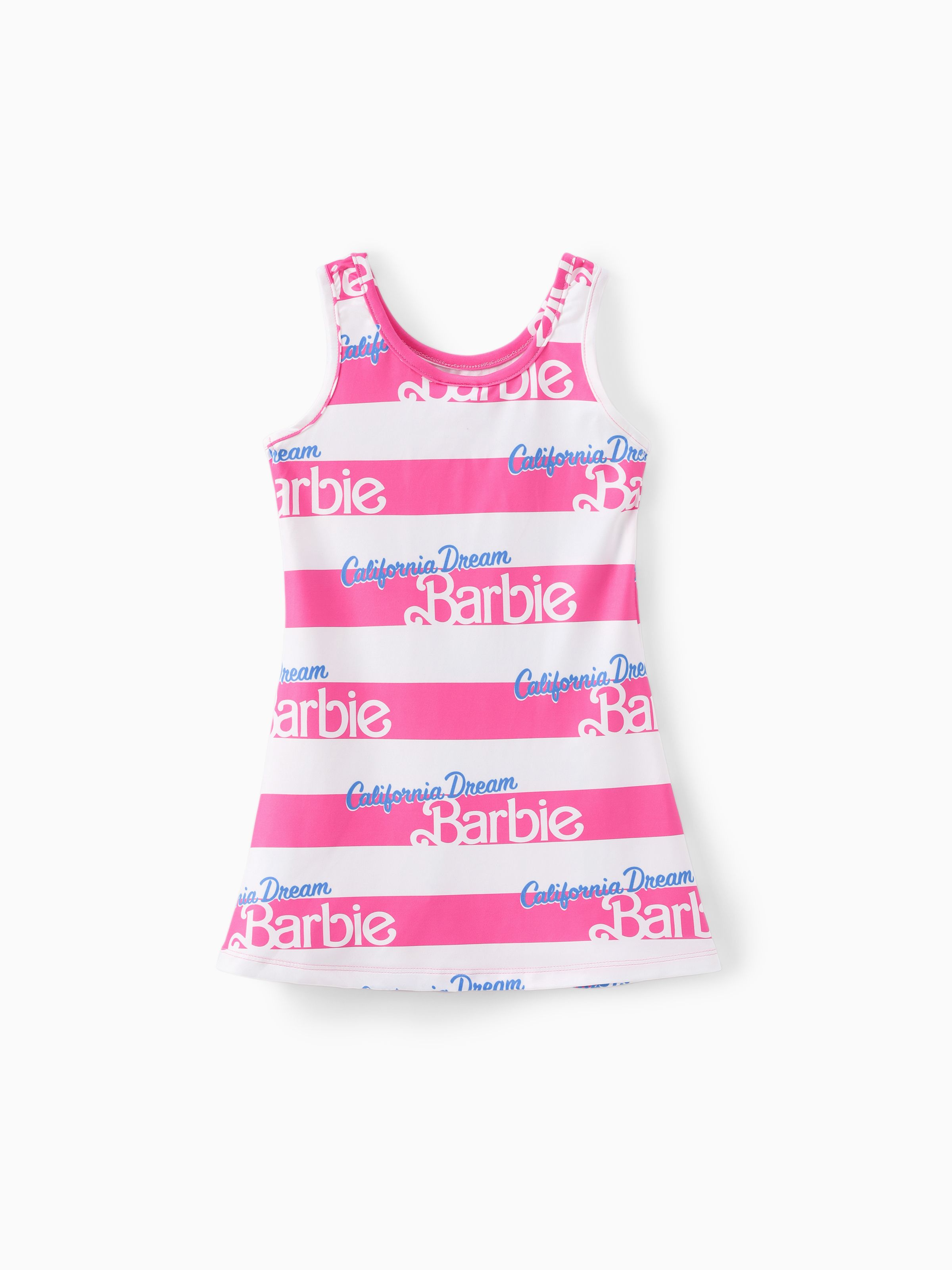 

Barbie Toddler/Kid Girl Valentine's Day Letter and Heart Allover Print Dress