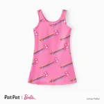 Barbie Toddler/Kid Girl 情人節字母和心形通體印花連衣裙 粉色