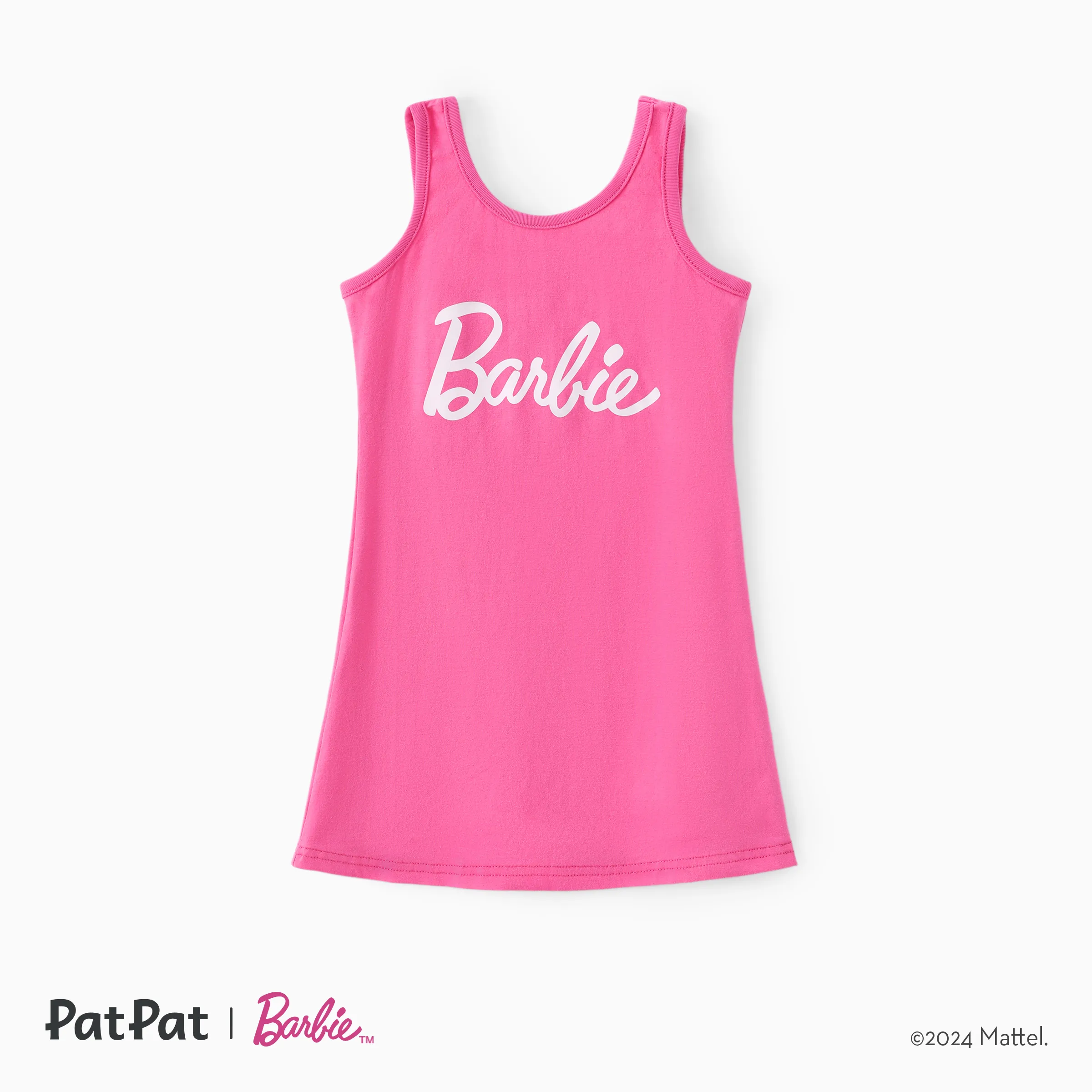 

Barbie Toddler/Kid Girl Valentine's Day Letter and Heart Allover Print Dress