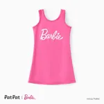 Barbie Toddler/Kid Girl 情人節字母和心形通體印花連衣裙 玫瑰