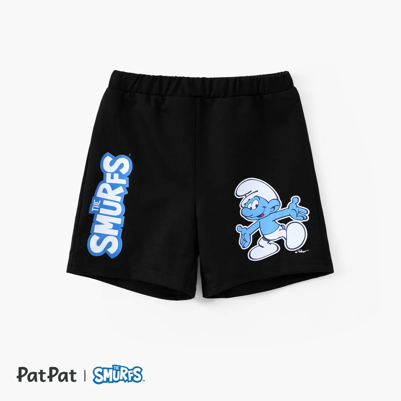 Os Smurfs 2 unidades Criança Menino Infantil conjuntos de camisetas Azul big image 1
