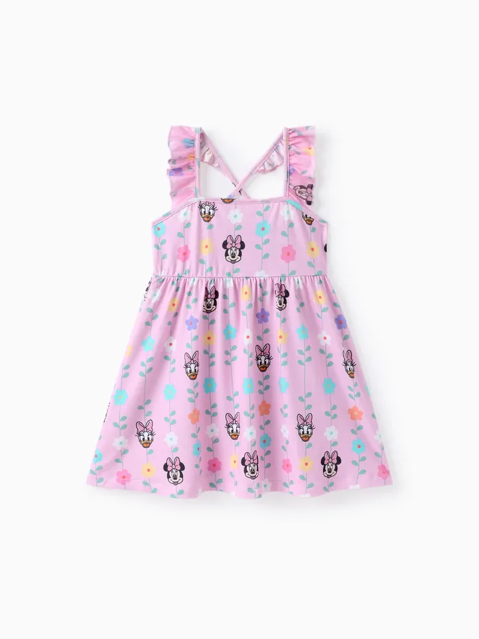 Disney Mickey und Freunde Kleinkindmädchen Blumen Naia™ Charakter Print Kleid
