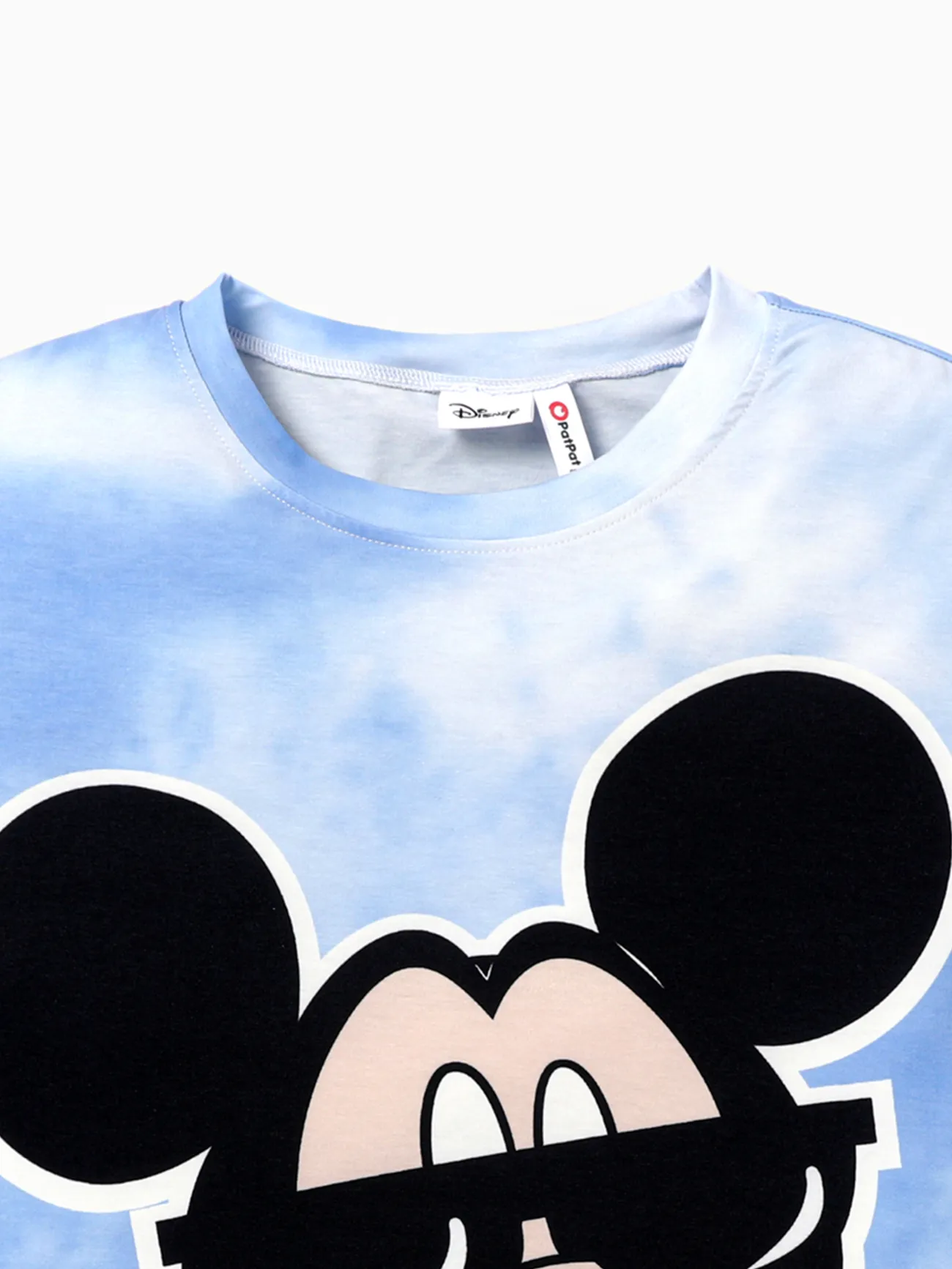 Disney Mickey and Friends Looks familiares Manga corta Conjuntos combinados para familia Tops Azul big image 1