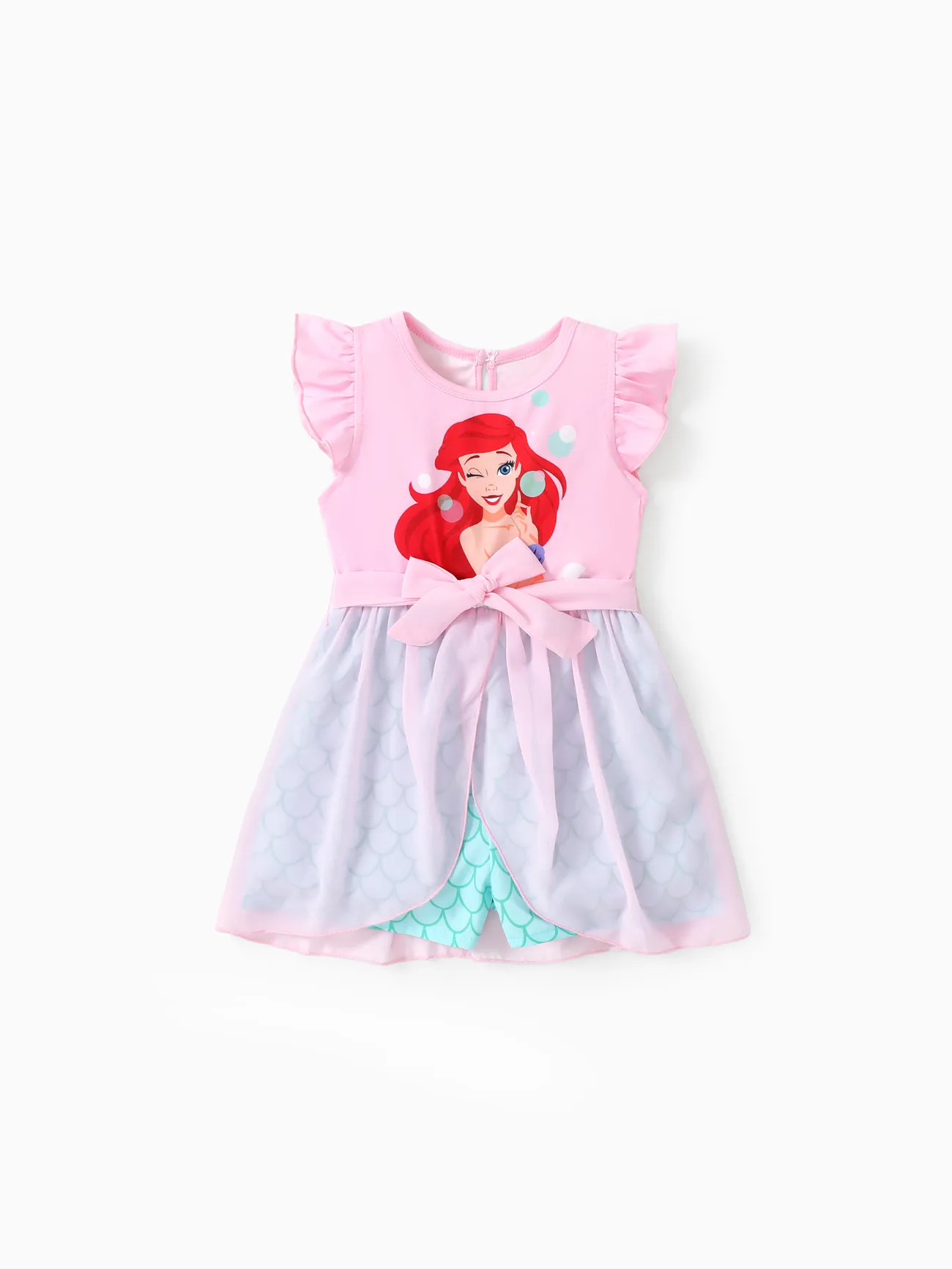 Disney Princess 2件 女 不規則下擺 甜美 連身褲 粉色 big image 1