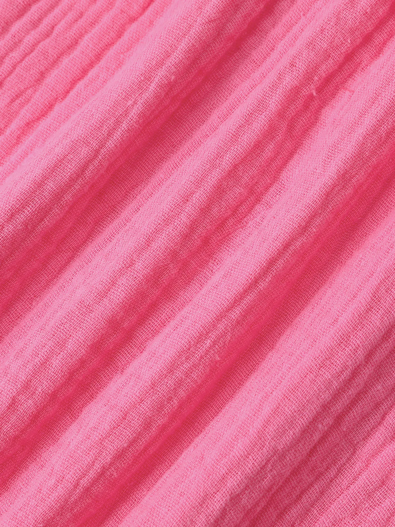 Niñas Pequeñas Dulce Diseño De Correa Colgante Rosa Mameluco De Algodón Rosa Rosado big image 1