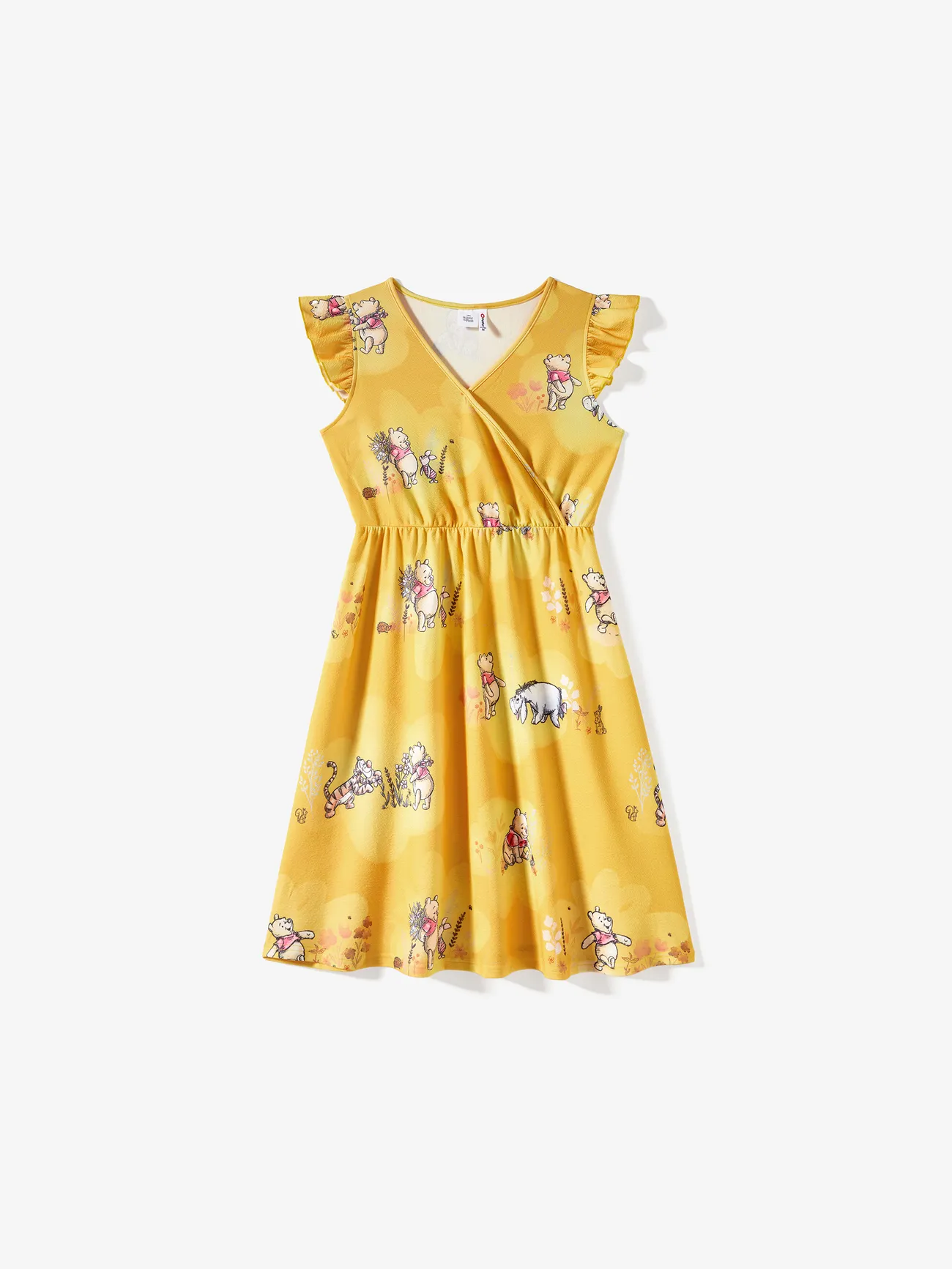 Winnie the Pooh Mommy and Me Naia™ Character All-over Print Ruffled-sleeve Romper/Dress
 Multi-color big image 1