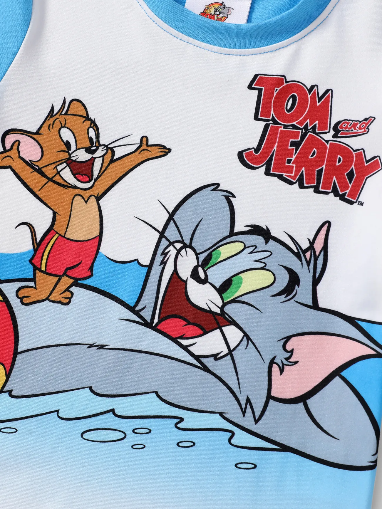 Tom and Jerry 2 pièces Enfant en bas âge Garçon Enfantin ensembles de t-shirts Bleu big image 1