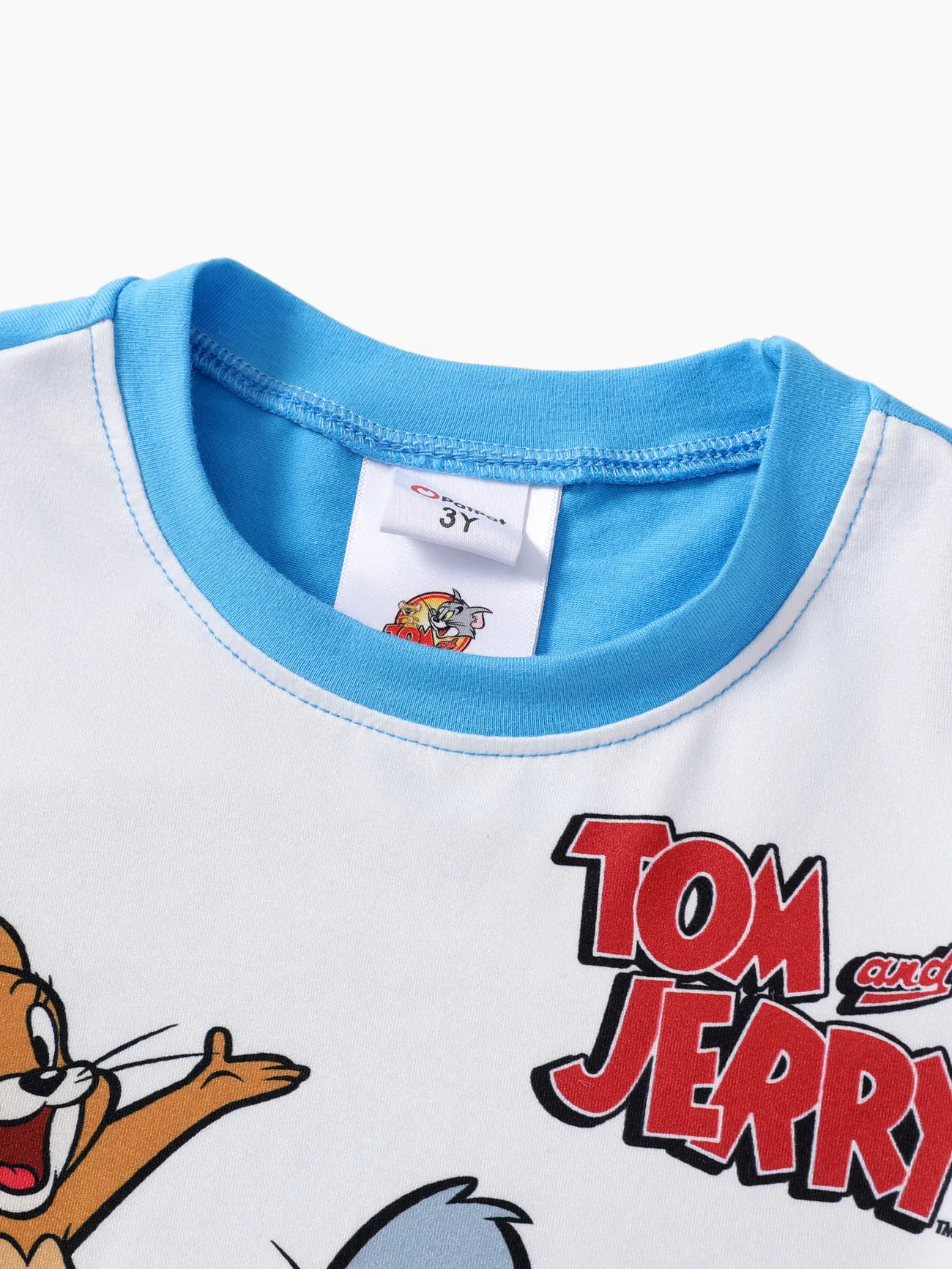 Tom and Jerry 2 pièces Enfant en bas âge Garçon Enfantin ensembles de t-shirts Bleu big image 1