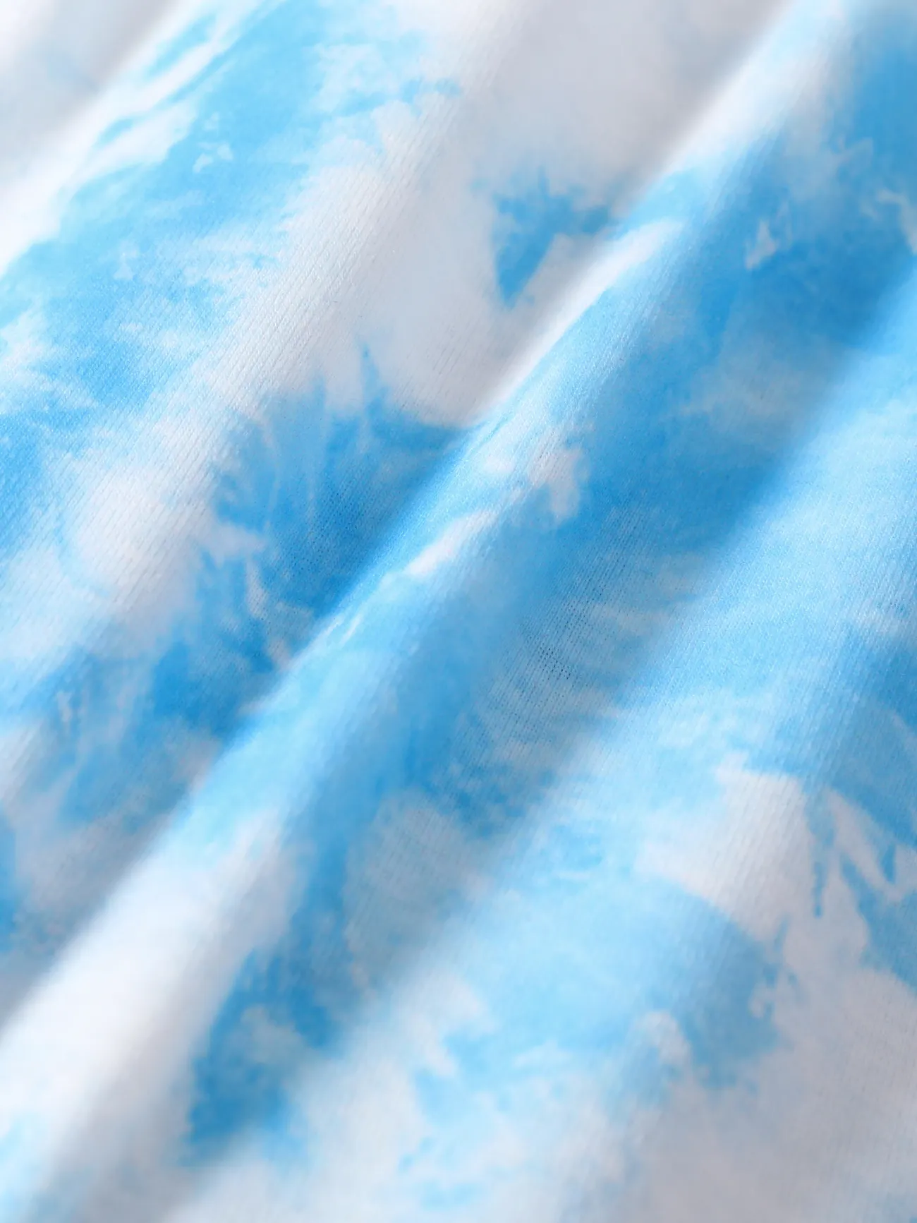 The Smurfs Baby Boys/Girls 2pcs Naia™ Tie-dye fun Character Print Onesie with Saliva Towel Set Light Blue big image 1