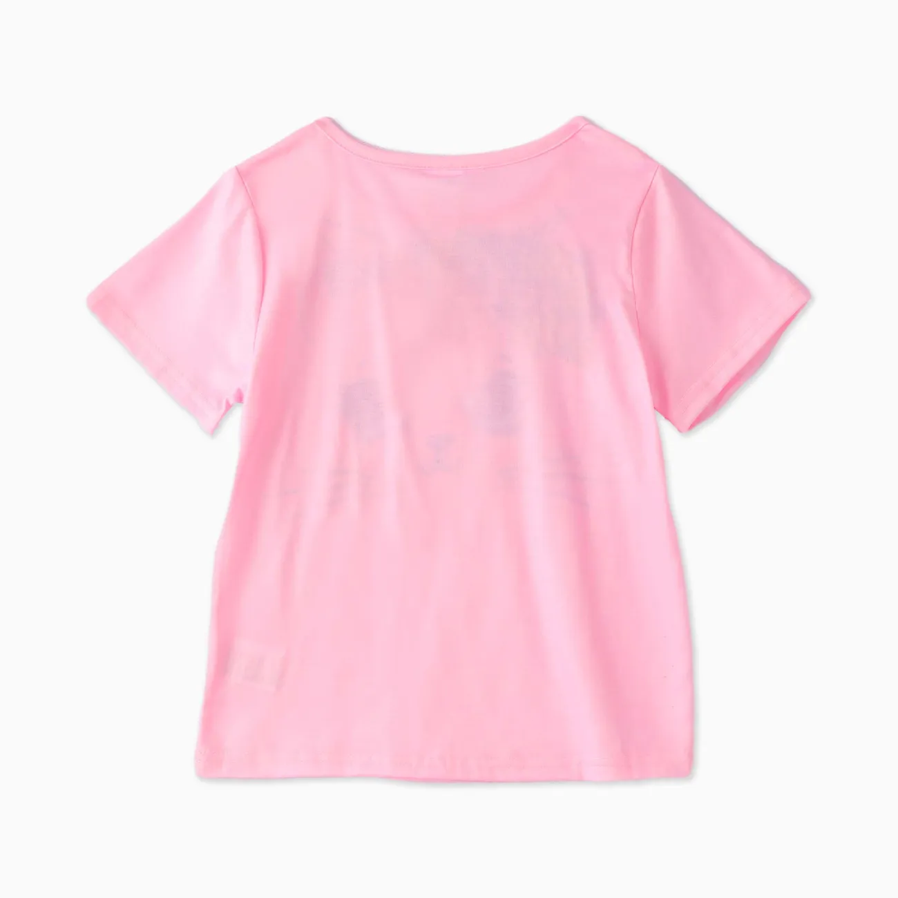 復活節 大童 女 動物圖案 短袖 T恤 粉色 big image 1