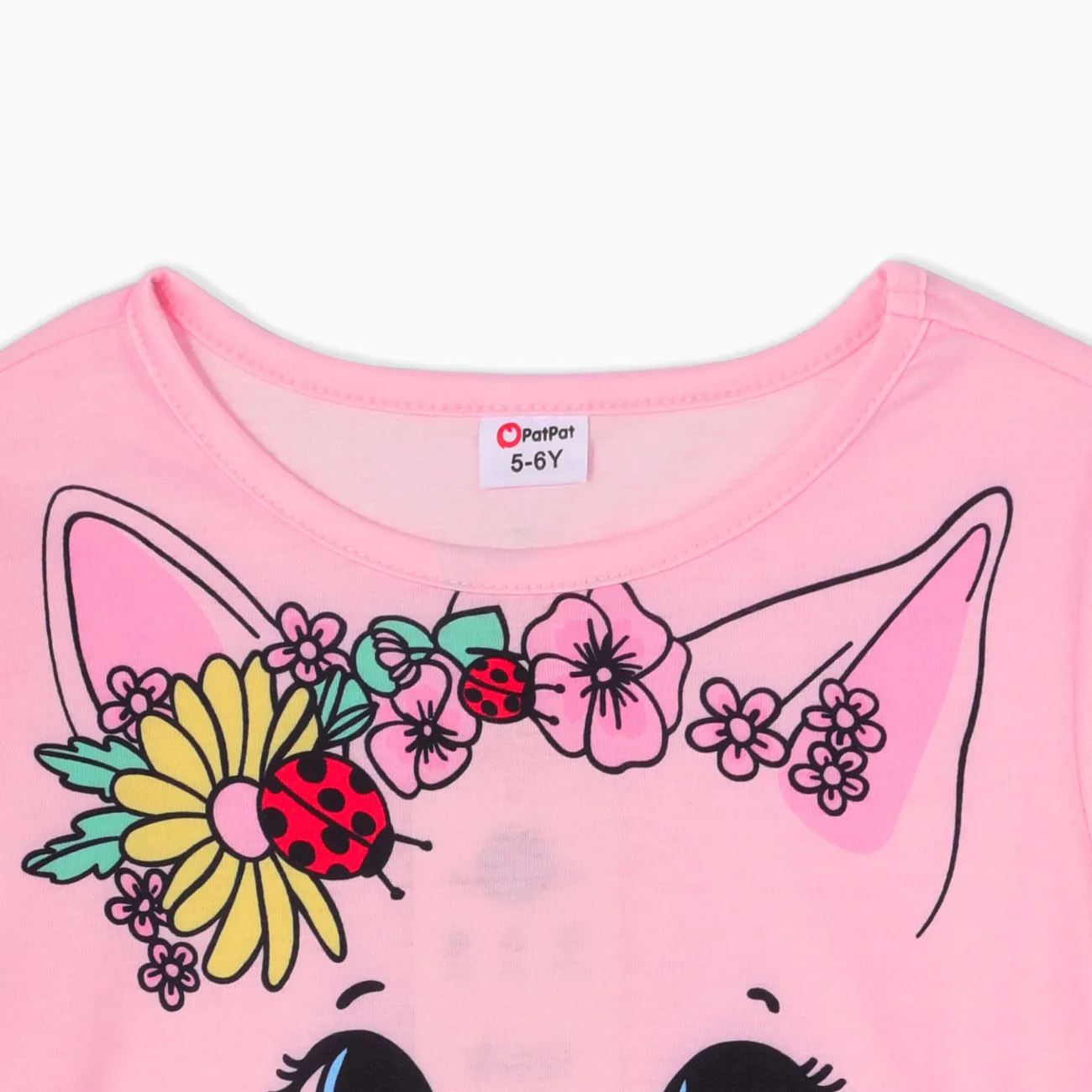 Pascua Chicos Chica Estampados de animales Manga corta Camiseta Rosado big image 1
