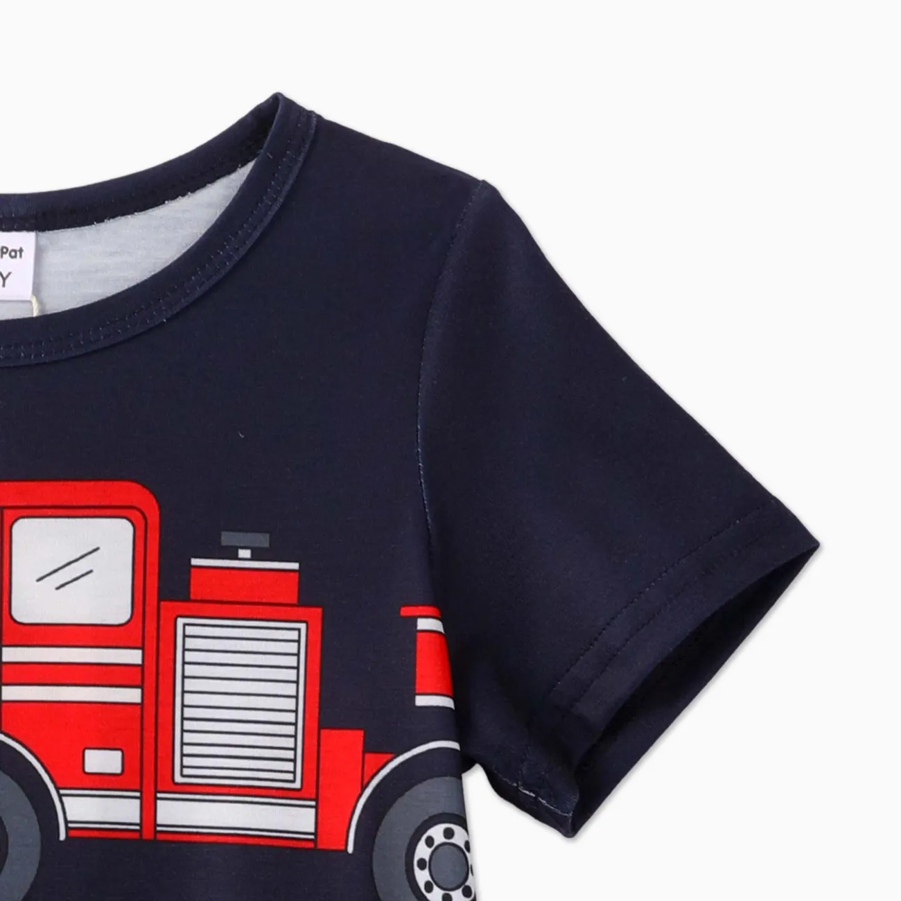 Toddler Boy Vehicle Print Short-sleeve Tee royalblue big image 1