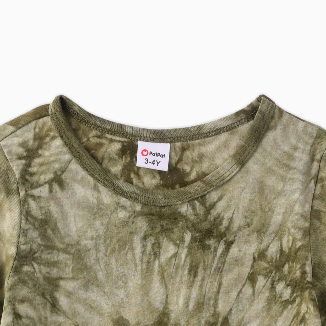 2 Stück Kleinkinder Jungen Lässig T-Shirt-Sets Armeegrün big image 1