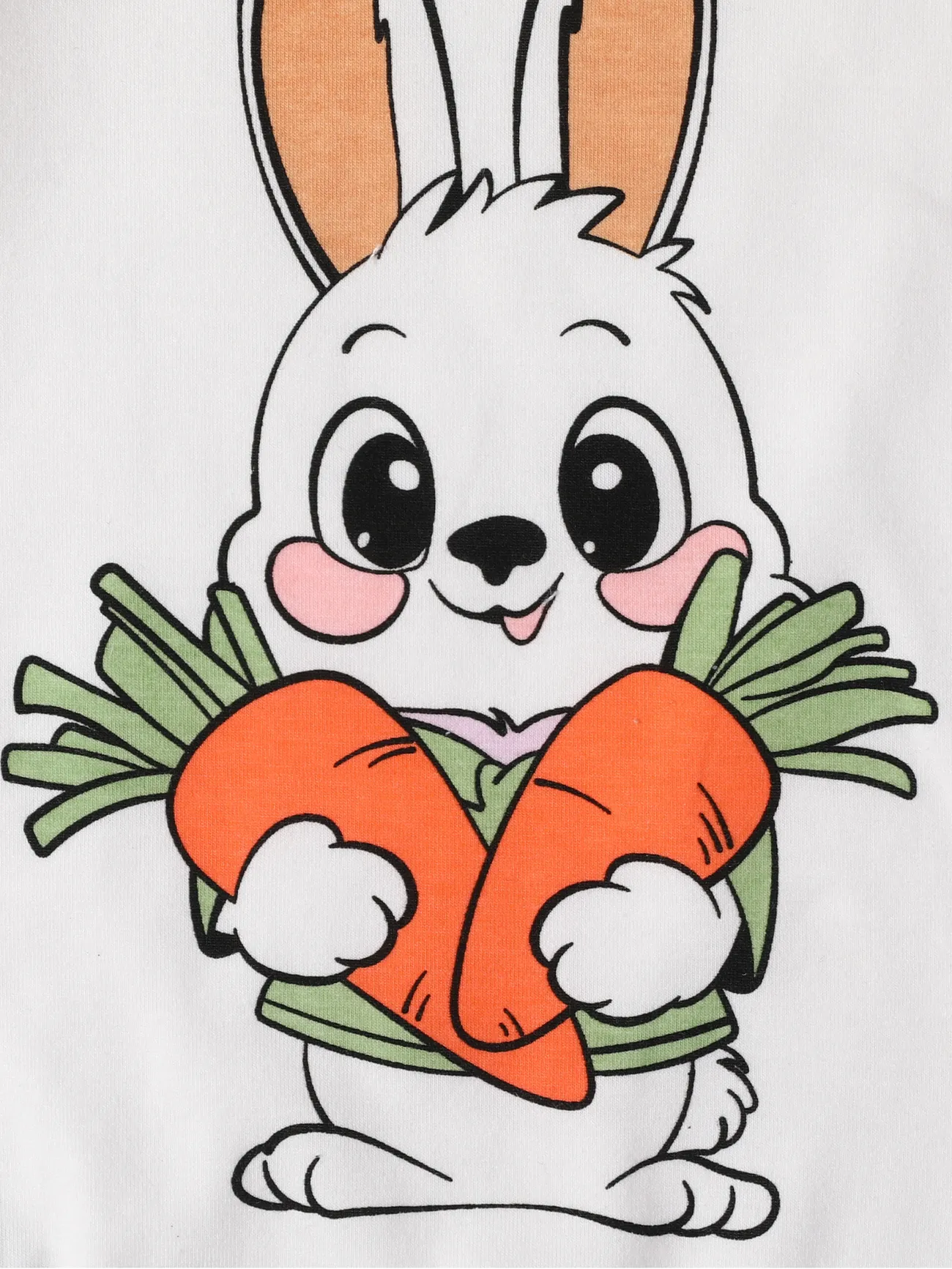 Baby Boy Rabbit Onesie Cute Animal Pattern Short Sleeve Romper White big image 1