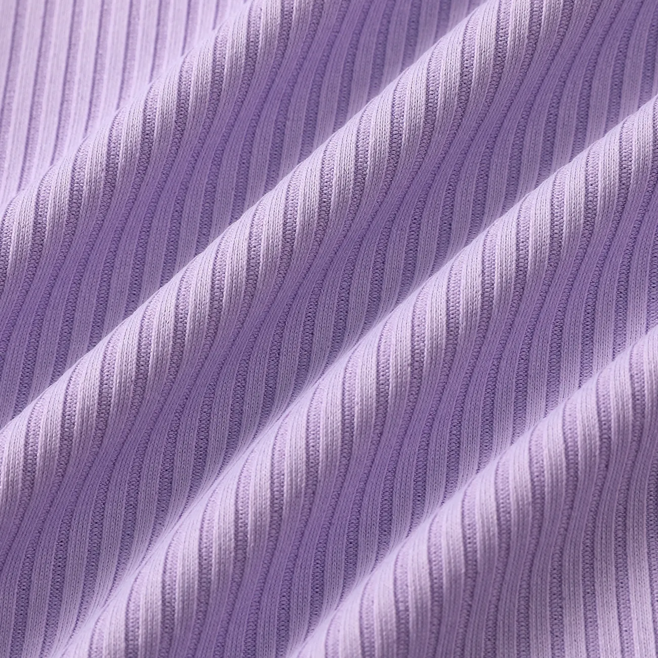 3 pièces Bébé Manches à volants Doux Manches courtes Costume jupe Violet big image 1