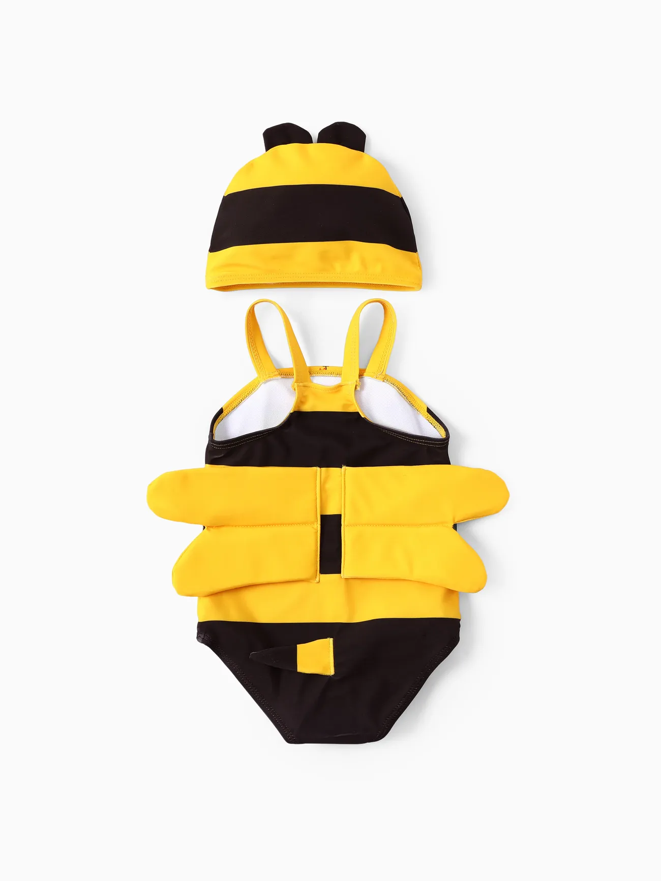 Childlike 3D Honeybee Swimwear Set for Baby Girls Color block big image 1