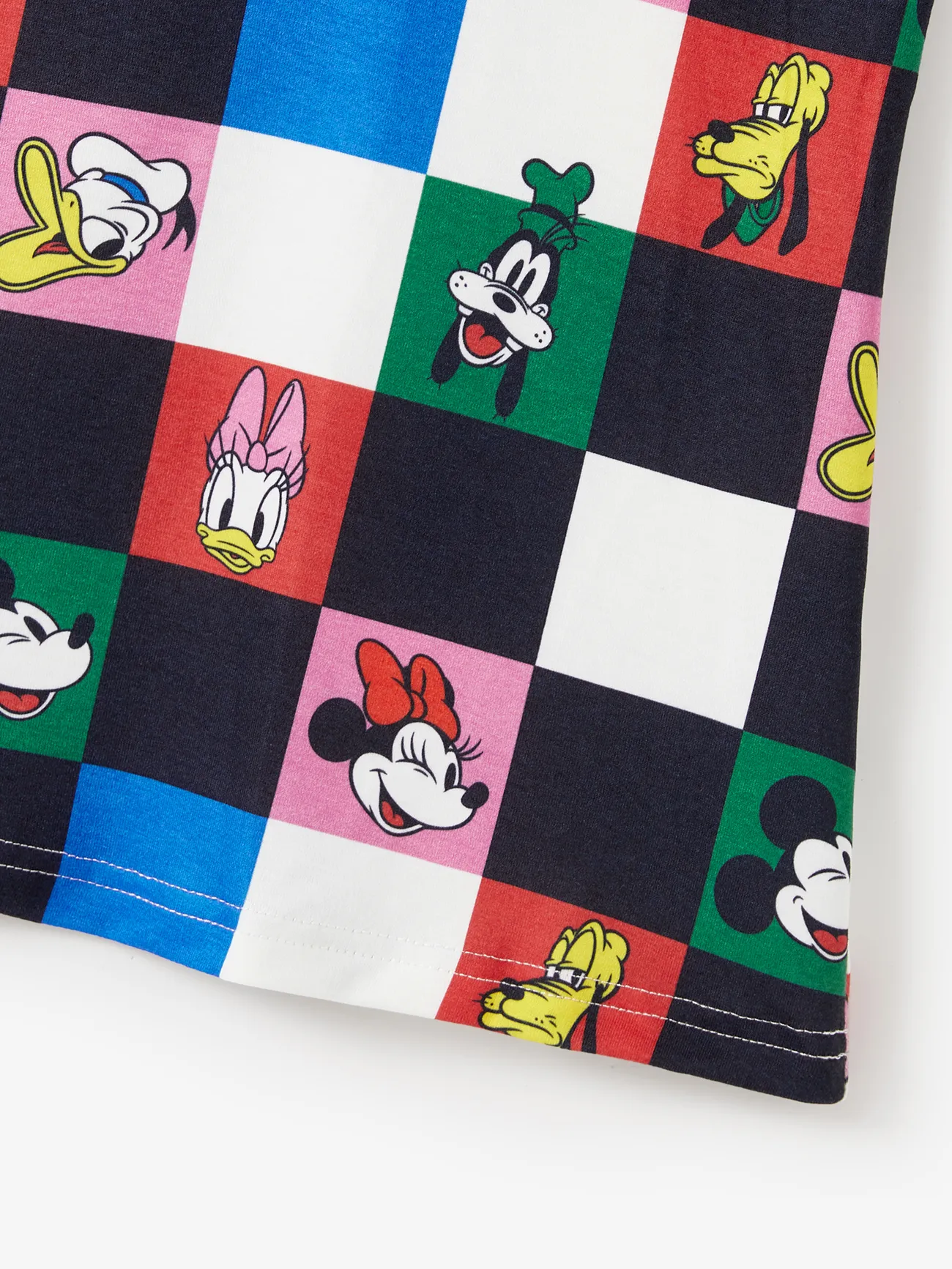 Girl - Disney Family Shirts and Dresses with Mickey, Minnie Mouse, Donald, Daisy Duck, Goofy, Pluto Checker Print - Multi-color - image 10