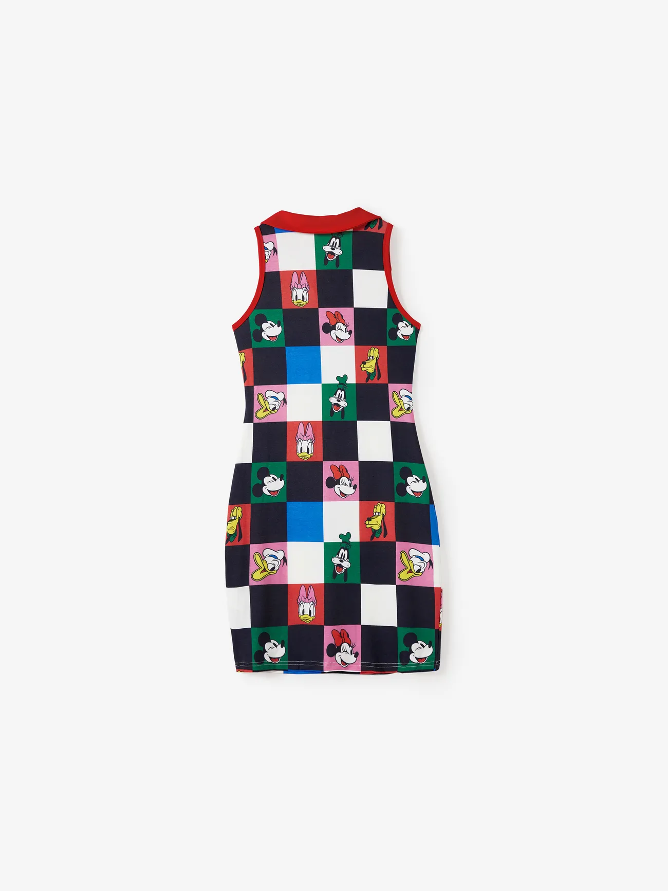 Women - Disney Family Shirts and Dresses with Mickey, Minnie Mouse, Donald, Daisy Duck, Goofy, Pluto Checker Print - Multi-color - image 3
