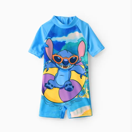 Disney Stitch Toddler Meninas / Meninos 1pc Personagem Print Swimsuit