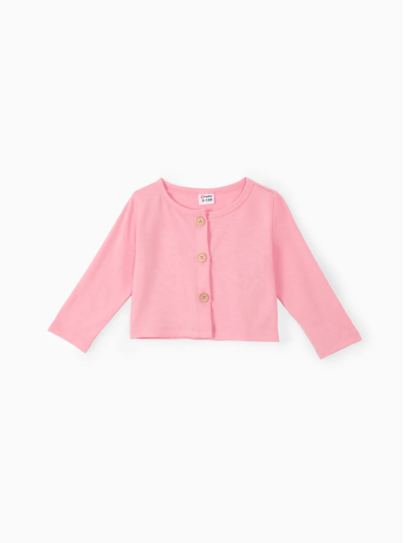 Pink - 2pcs Baby Girl Pink Cardigan and Elephant Print Dress Set - image 2