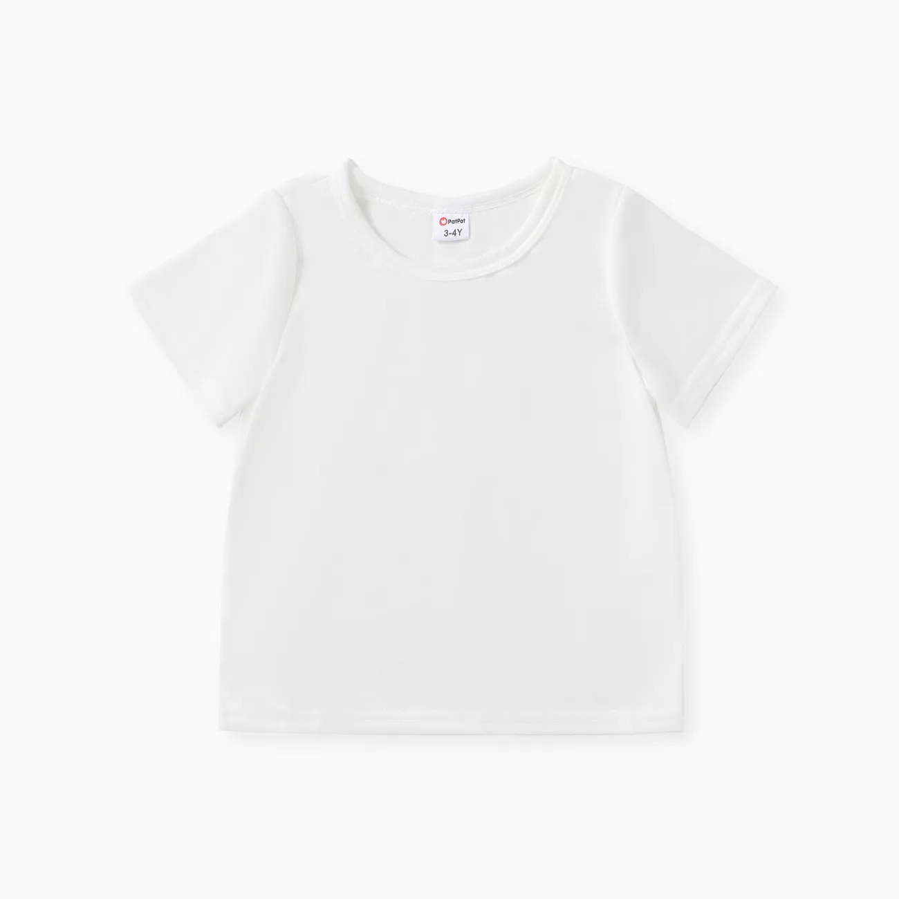 Enfant en bas âge Garçon Basique Manches courtes T-Shirt Blanc big image 1