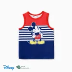 Disney Mickey and Friends Family Matching Independence Day Naia™ Mickey Minnie Striped Print Sleeveless Dress/Tee/Tank Top REDWHITE