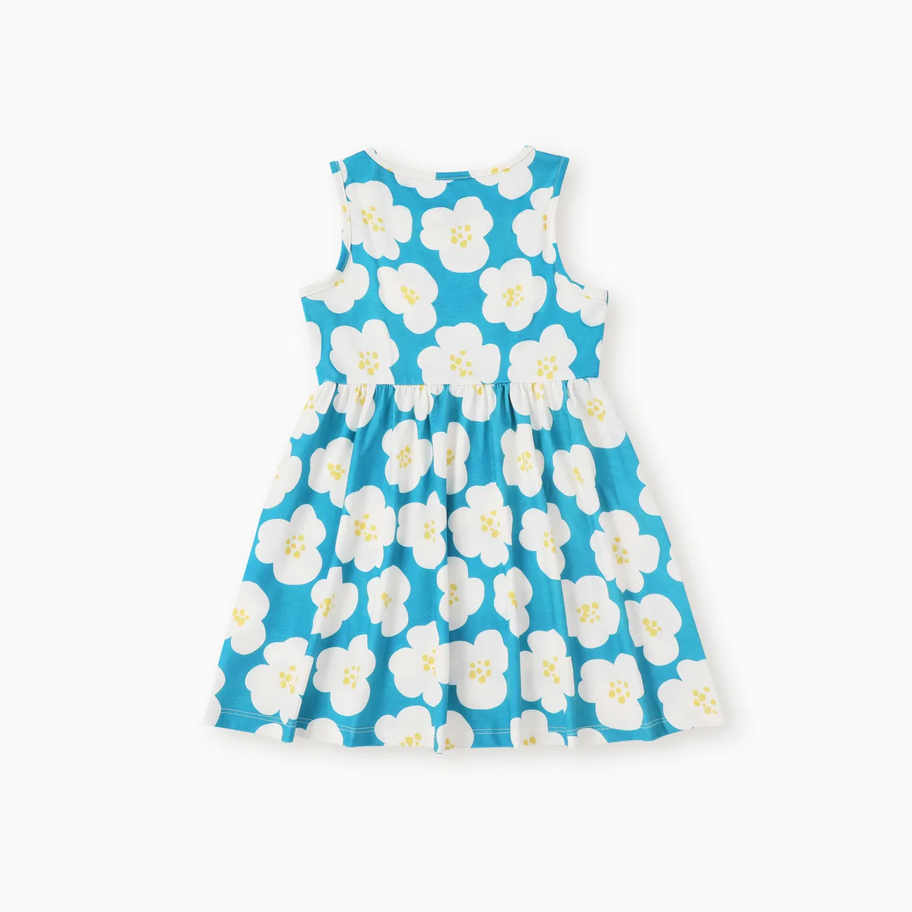 Ärmelloses Kleid mit Herzdruck/Tupfen für Kleinkinder/Kindermädchen grün big image 1