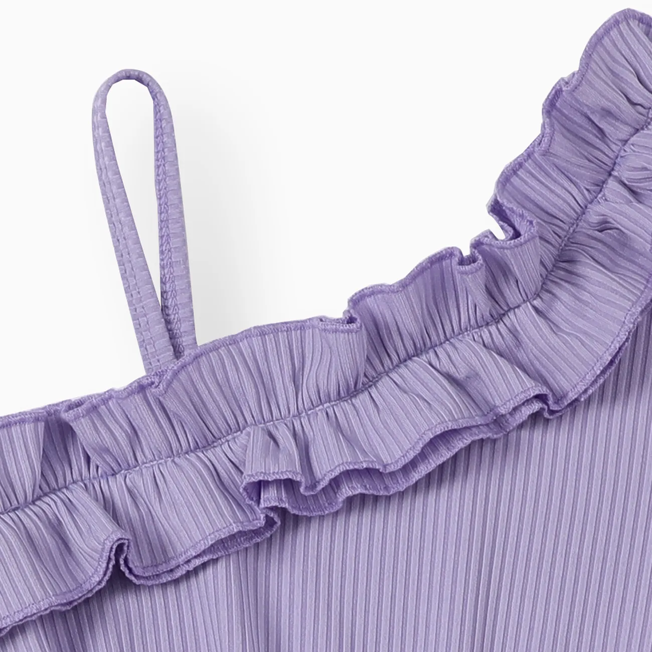 Enfants Fille Couture de tissus Rayures Robes Violet big image 1