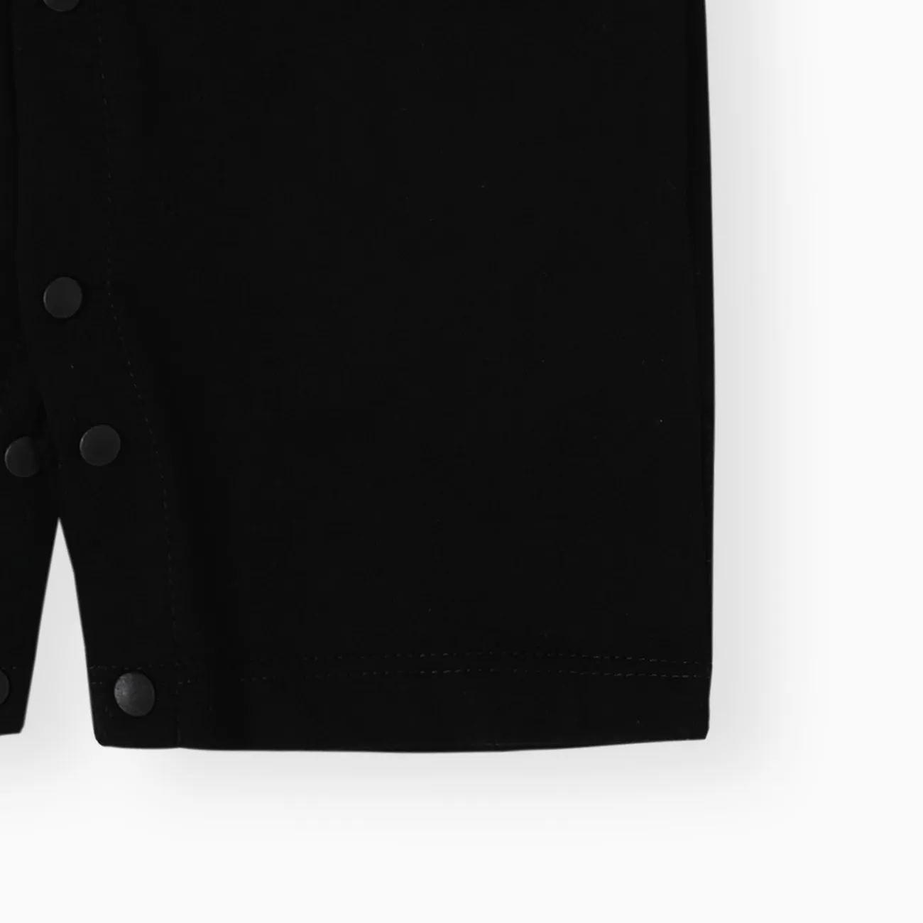 Bébé Garçon Couture de tissus Classique Manches courtes Combinaisons Noir big image 1