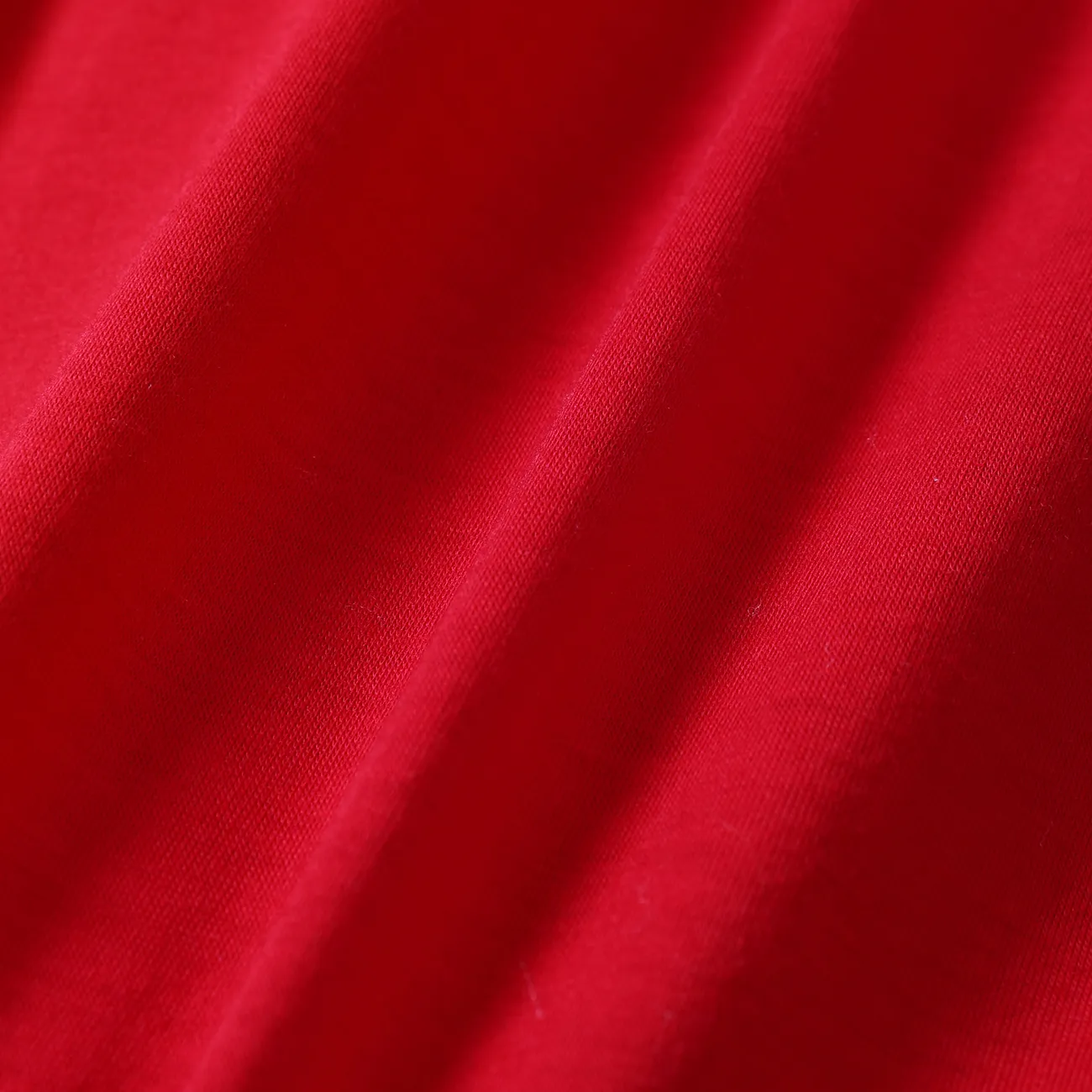 蹣跚學步/兒童男孩/女孩 2 件純色翻領睡衣套裝 紅色 big image 1