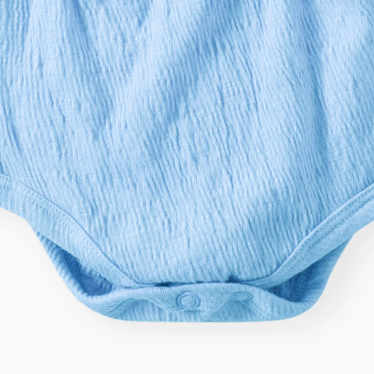 嬰兒 女 荷葉邊 甜美 無袖 連身衣 藍色 big image 1