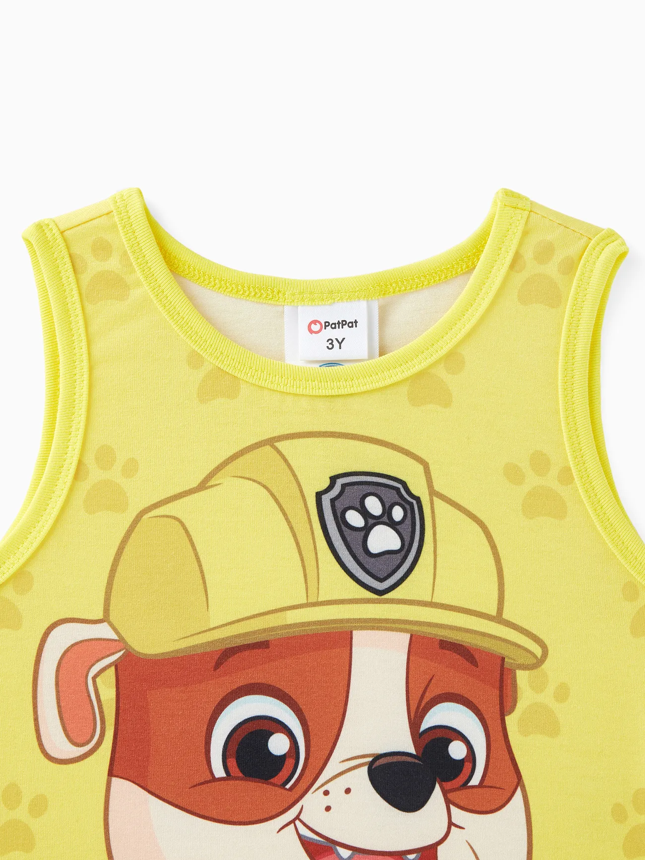 PAW Patrulha Criança Menino Personagem Print Naia™ Tank Top Amarelo big image 1