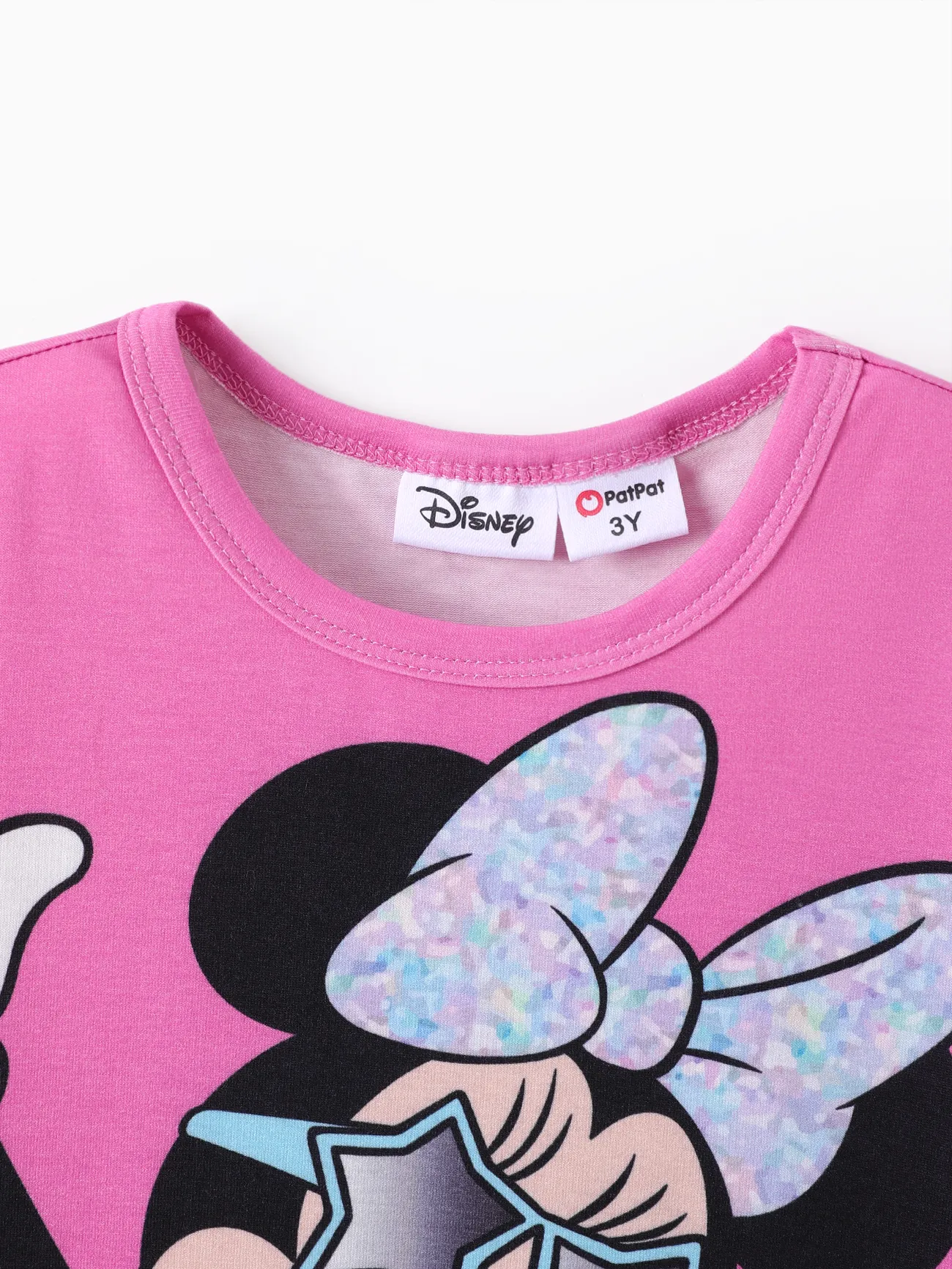 Disney Mickey and Friends Toddler/Kid Girl/Boy Character Print Naia™ Short-sleeve Tee PINK-1 big image 1