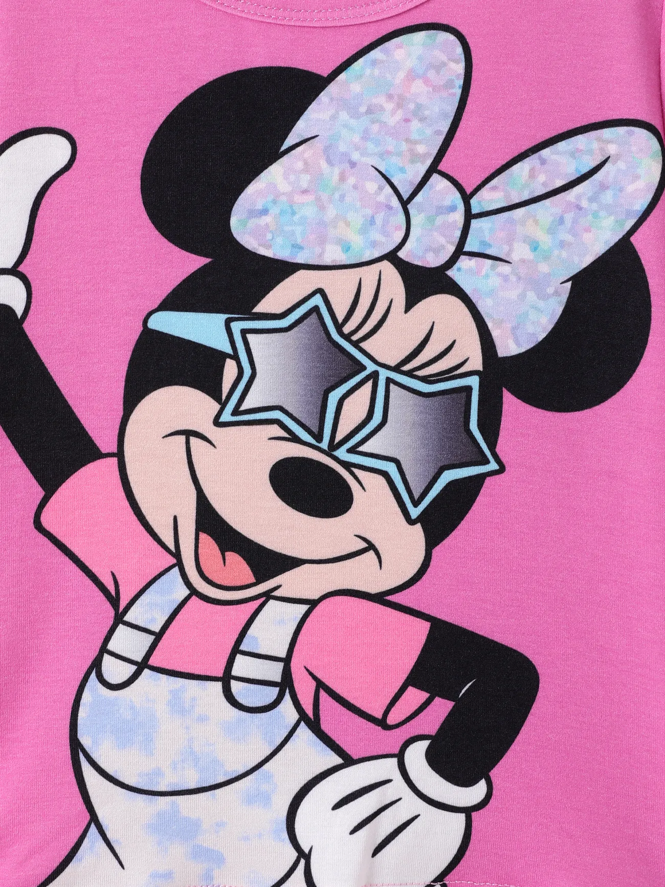Disney Mickey and Friends Toddler/Kid Girl/Boy Character Print Naia™ Short-sleeve Tee PINK-1 big image 1