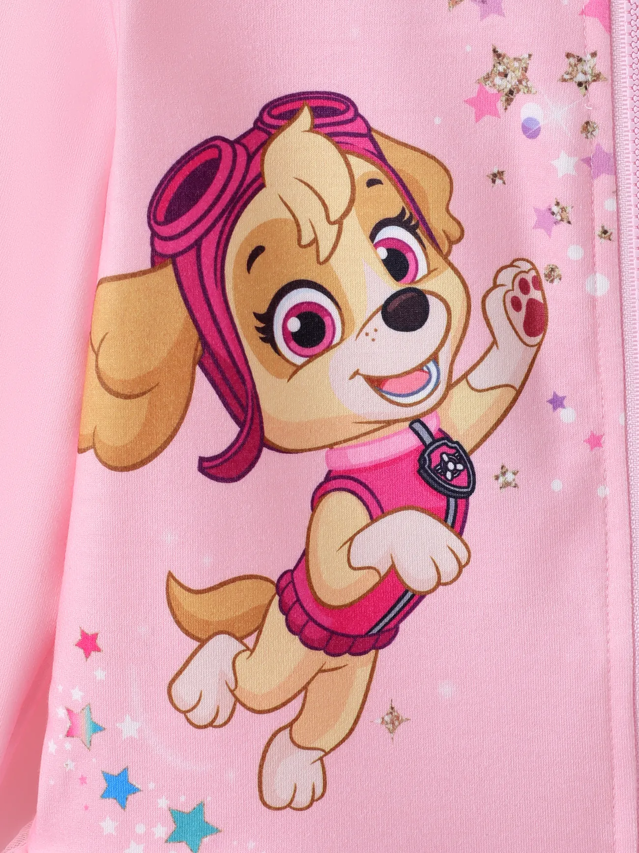 Patrulha Canina Criança Menina Mangas franzidas Infantil conjuntos de jaquetas Rosa big image 1