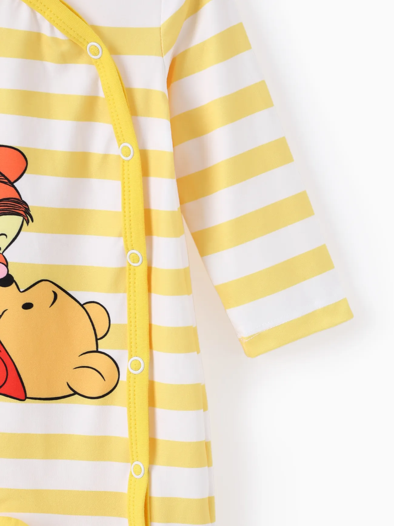 Disney Winnie the Pooh 嬰兒 中性 童趣 長袖 長腿連身衣 黃色 big image 1