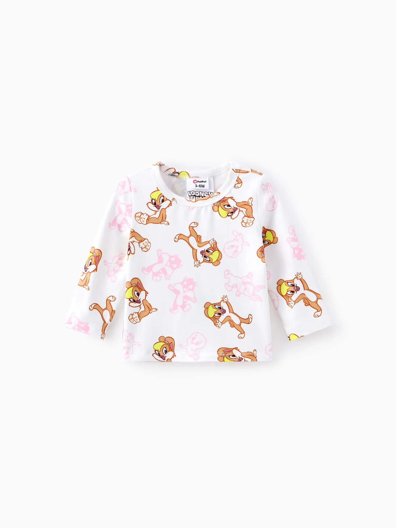 Looney Tunes Baby Boy/Girl Character Graphic Print Top or Jumpsuit Pink big image 1