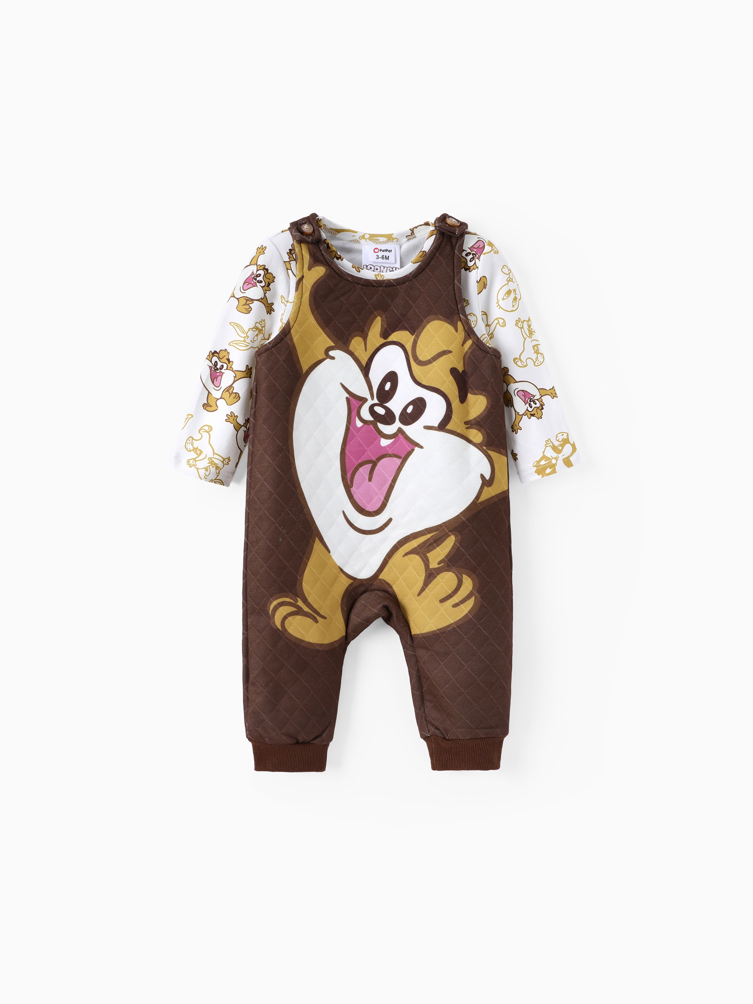 Looney Tunes Baby Girl Graphic Long-sleeve Cotton Jumpsuit