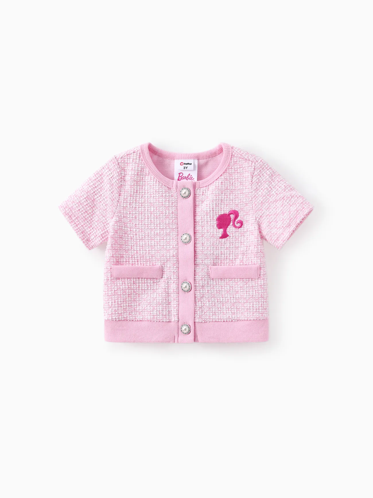 Pink - Barbie Toddler/Kid Girl Sweet 1 pc Secret Button Top OR 1 pc Dress - image 3